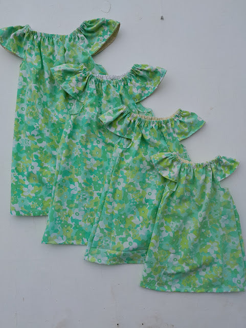 Flutter Dress - Lime Green