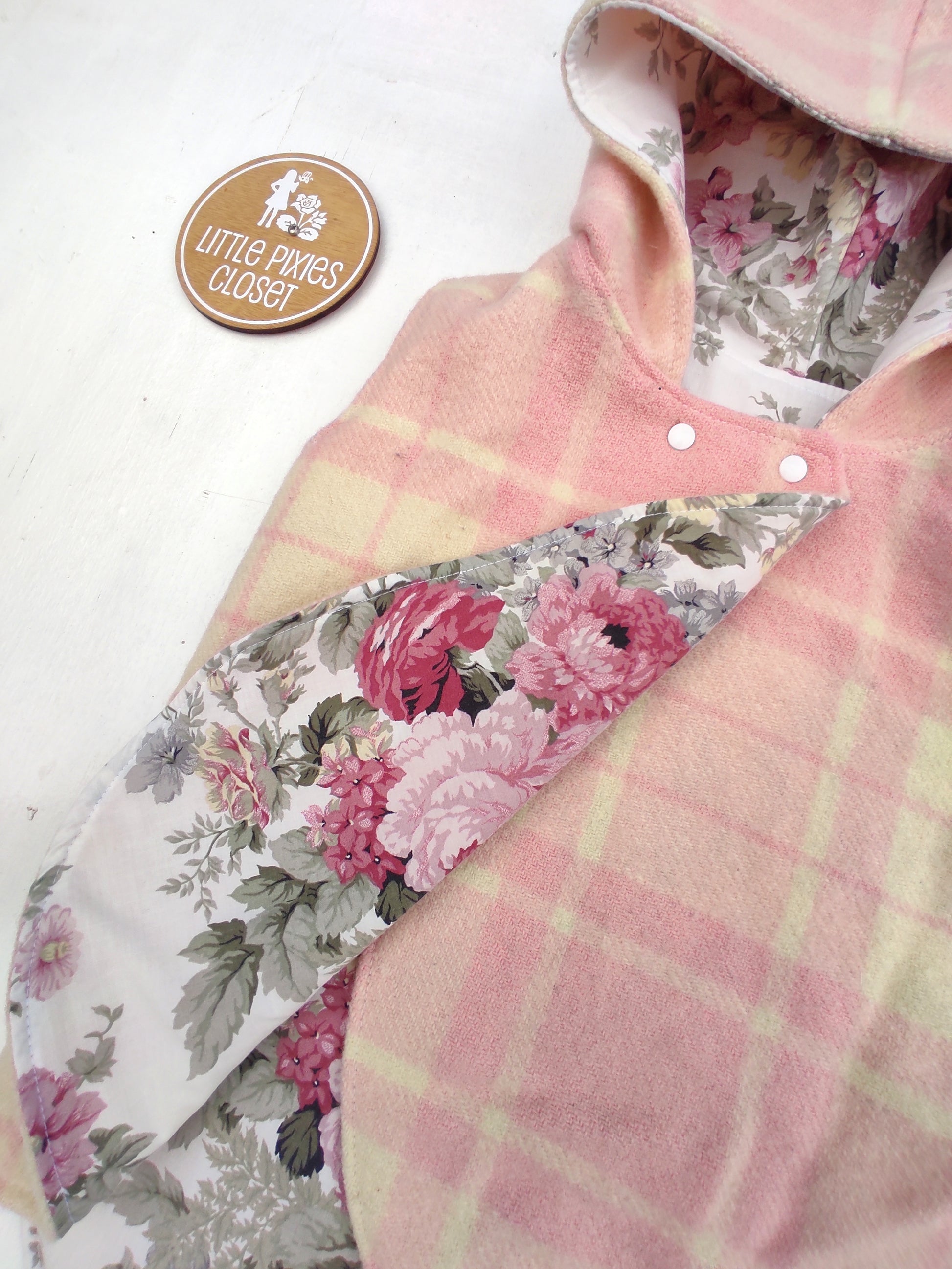 Reversible Pixie Vest - Pink Floral image 1