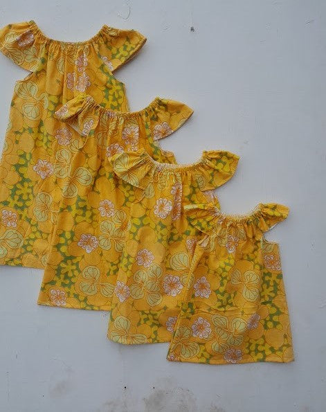 Flutter Dress - Yellow