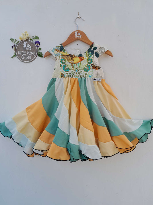 Swirl Dress - Yellow Rose Bird image 0
