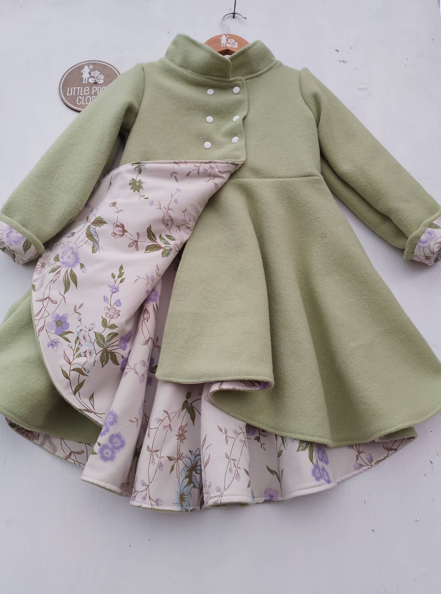 Dutchess Coat - Soft Mint + Floral image 1