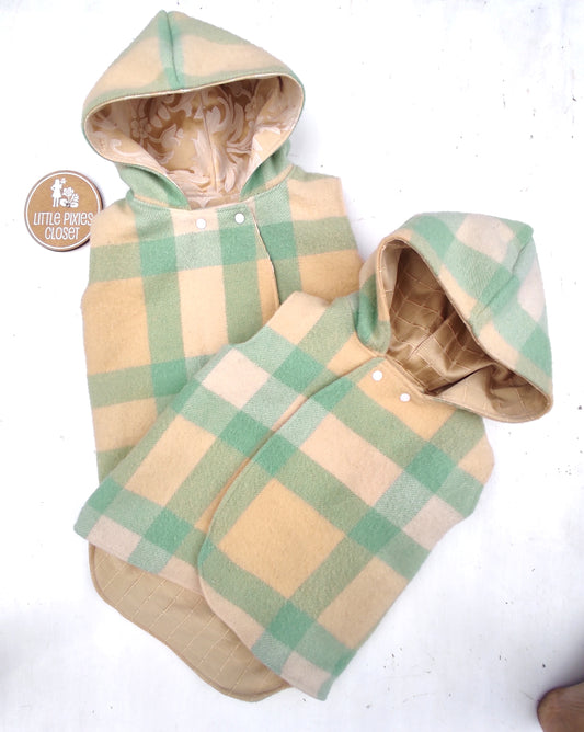 Reversible Pixie Vest - Gold & Green image 0