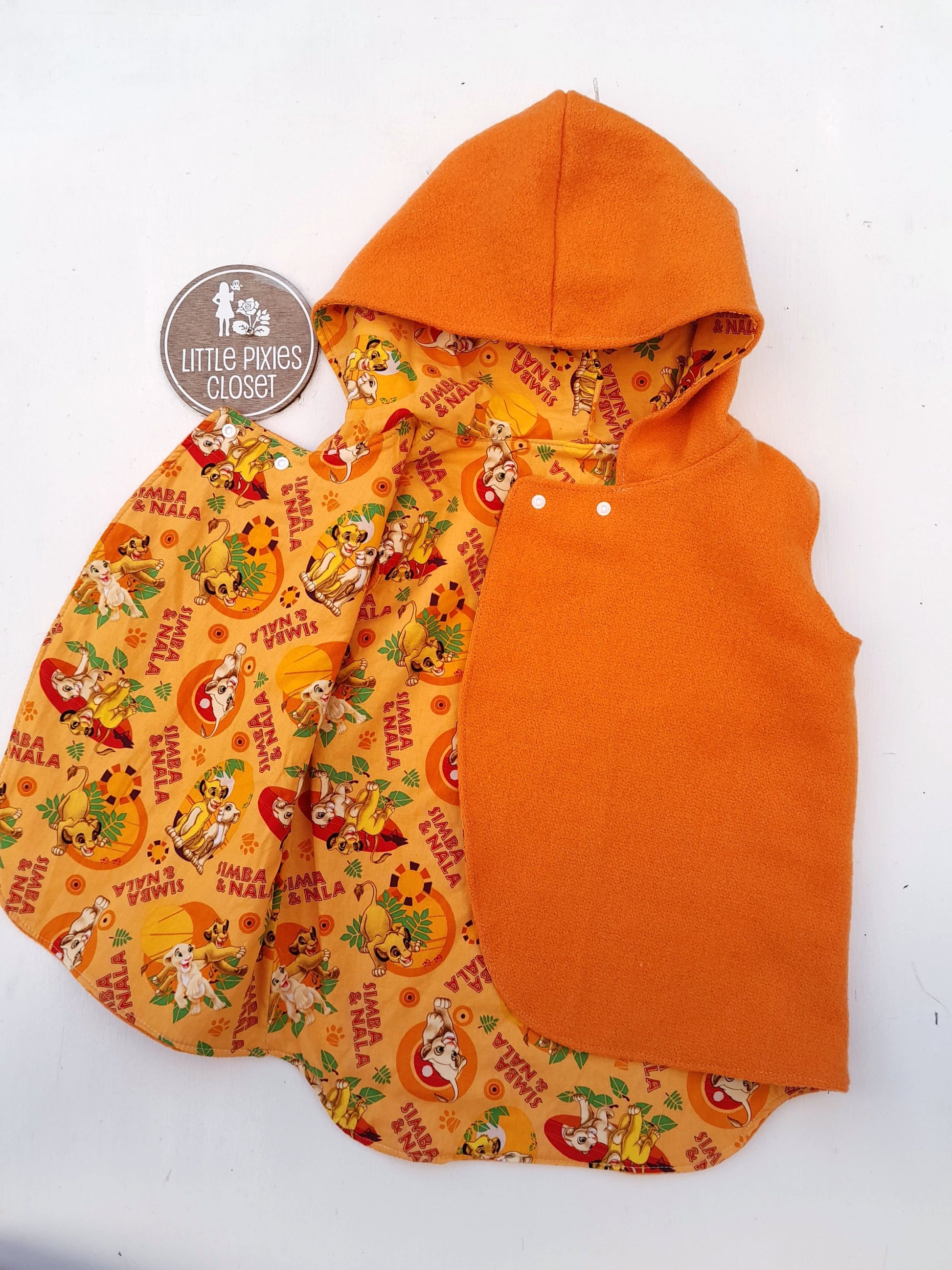 Reversible Pixie Vest - Lion King image 0
