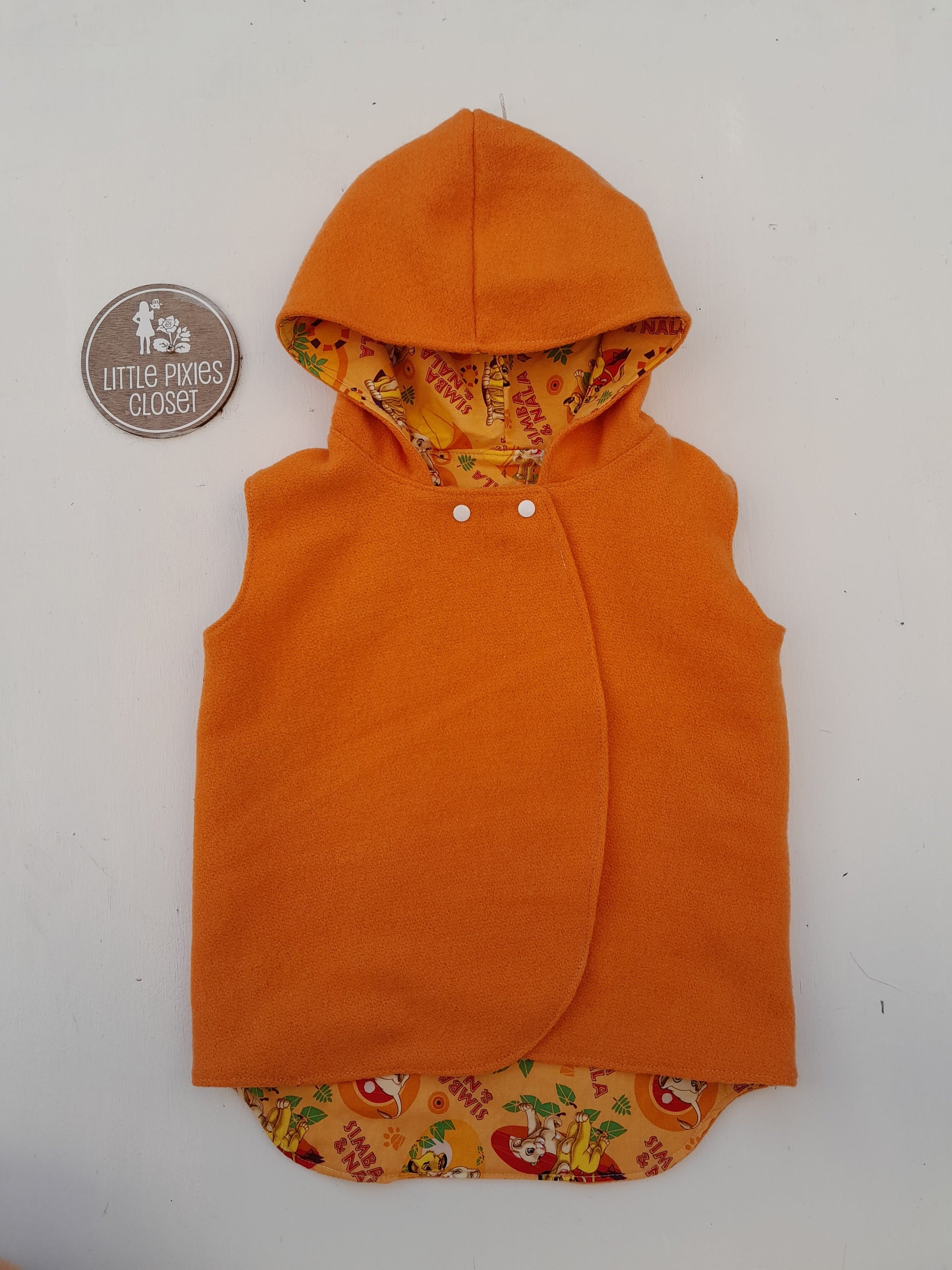 Reversible Pixie Vest - Lion King image 1