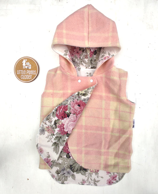 Reversible Pixie Vest - Pink Floral image 0
